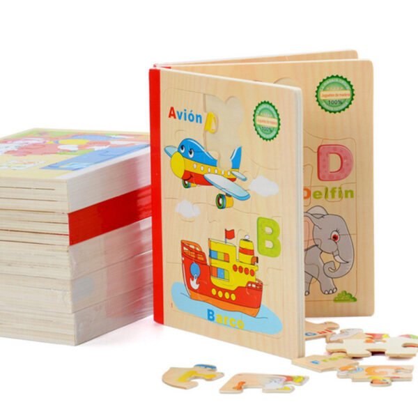 Libro rompecabezas de madera