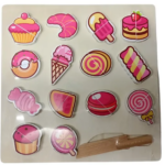 Juego Didáctico de Corte Magnético – Dulces