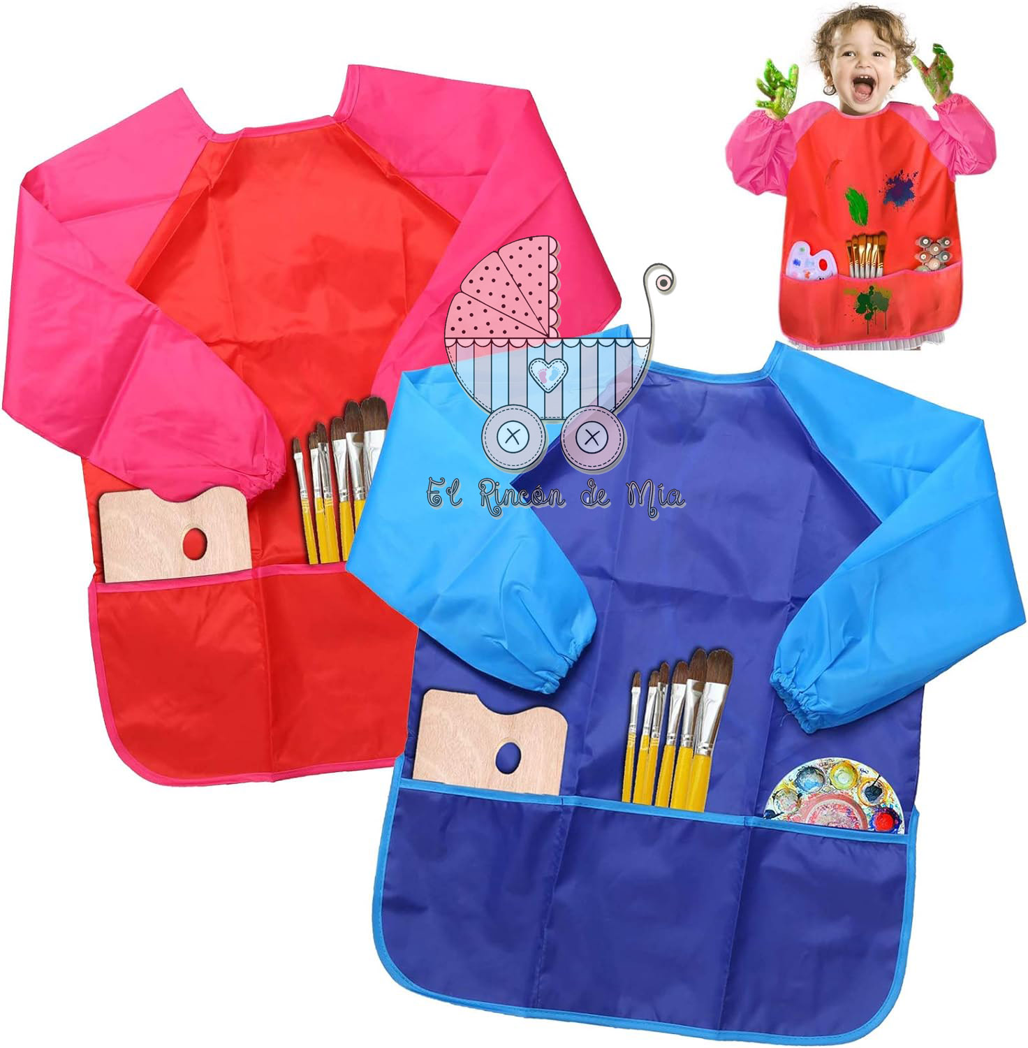 delantal-arte-logo.jpg Delantal de artes con Manga - Imagen 1