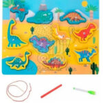 Juego 4 en 1 Encaje, Pesca magnética, Enhebrar y Pizarra