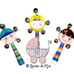 Cascabel sonajero forma niñ@